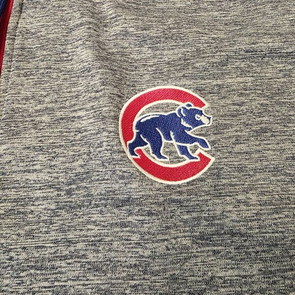 Vtg Unisex Majestic Baseball Zip Up Hooded Jacket Heather Blue/Grey Size 5XL - Picture 2 of 8